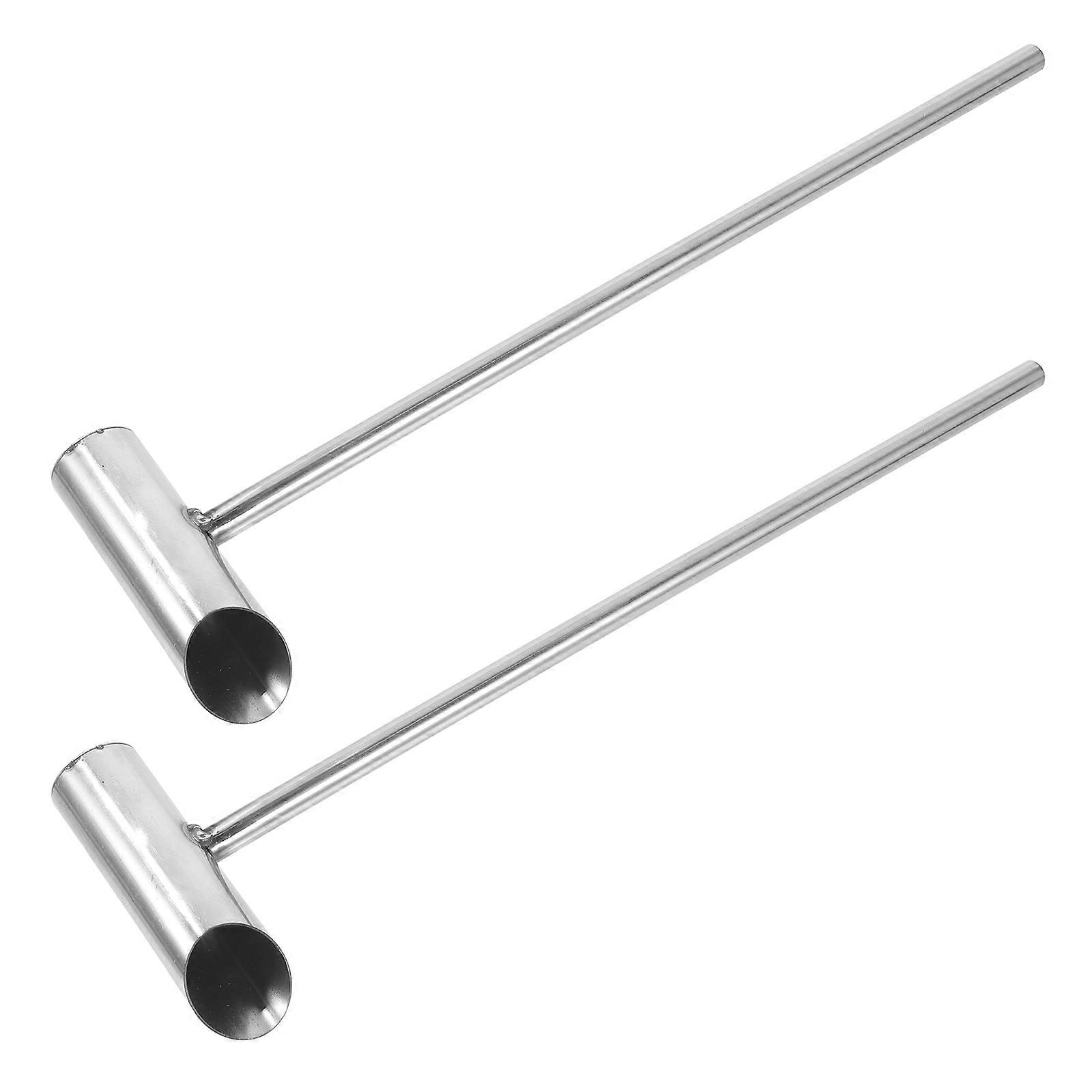 Dessert Scoop Marshmallow Sugar Scoops Party Use Silver 11.40X3.34X0.98in Multi-functional 2Pack