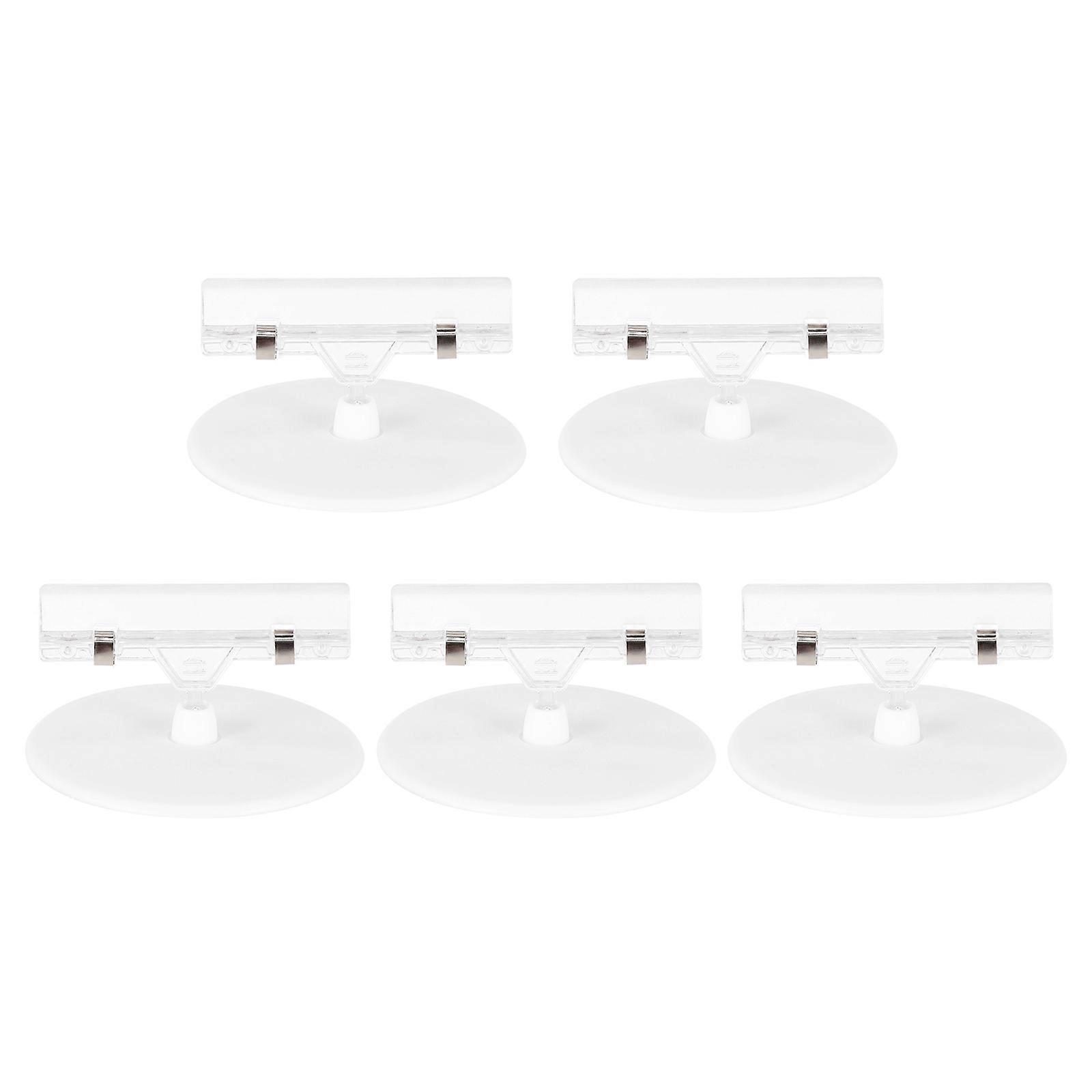 Practical Price Tag Clips for Supermarket Use 5pcs Transparent Material