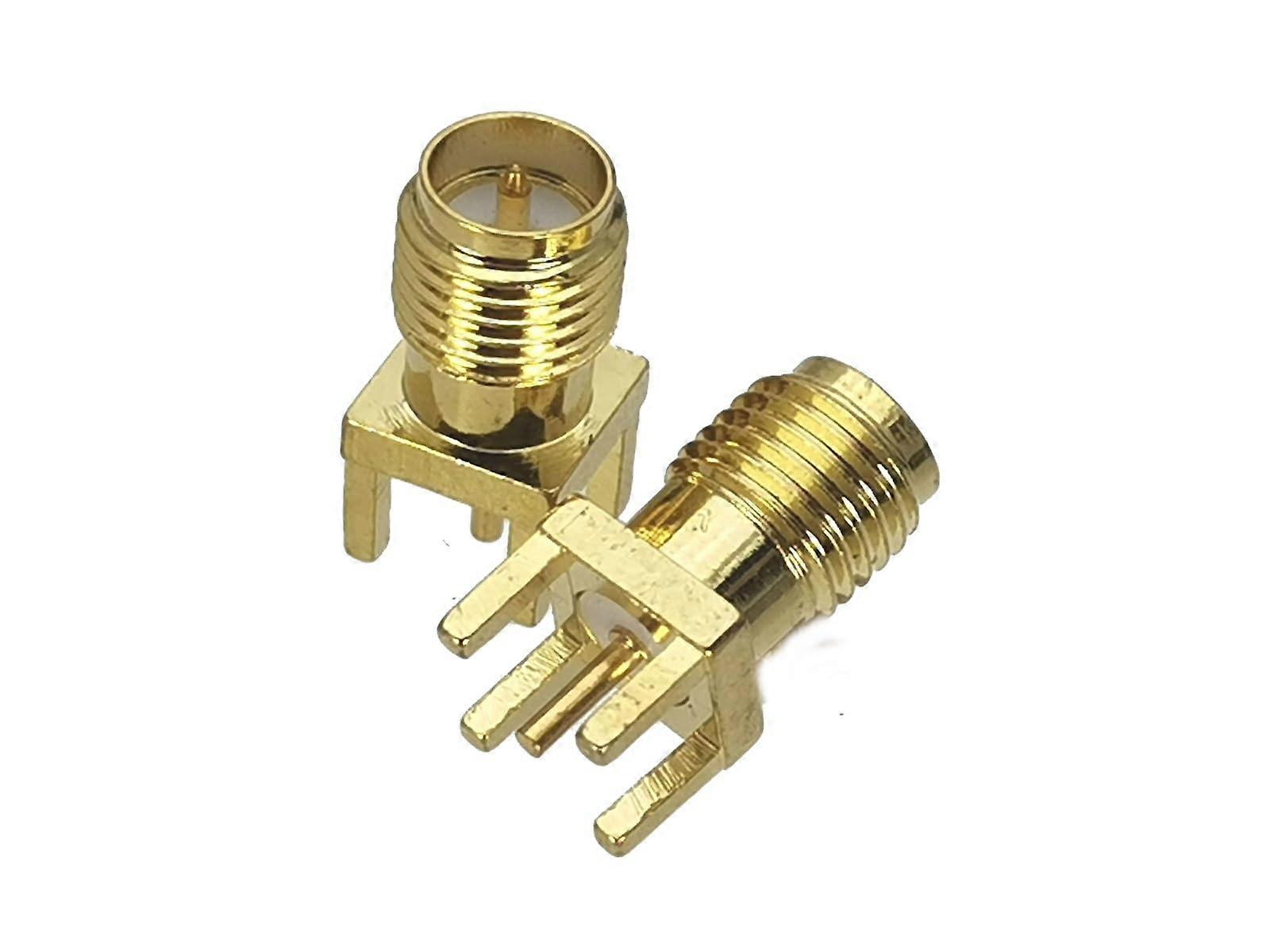 RP-SMA RPSMA Socket Solder PCB Mount RF Adapter Coaxial Connector 2 Pieces for Wireless Applications