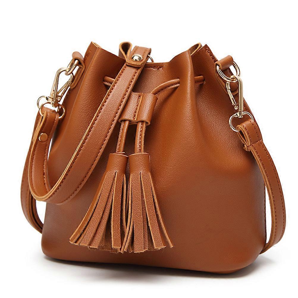 Stylish Drawstring Bucket Bag for Women – Casual Shoulder Handbag with Tassel Detail, Durable Material, Ideal for Everyday Use and Travel