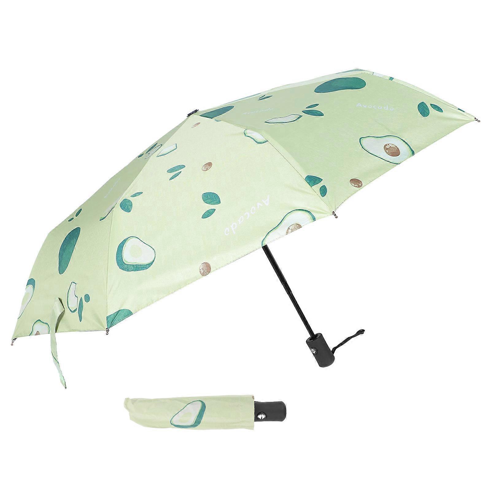 Sun Protection Umbrella Full Automatic Folding Design UV Protection Green 96x56cm Fashionable and Practical 1Pack