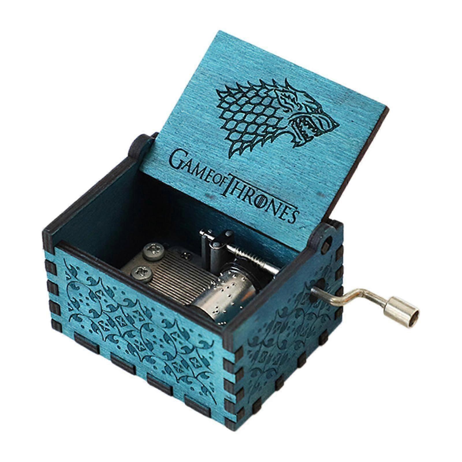 Wooden Engraved Music Box Unique Wind up Music Box for Birthday Wedding Desk