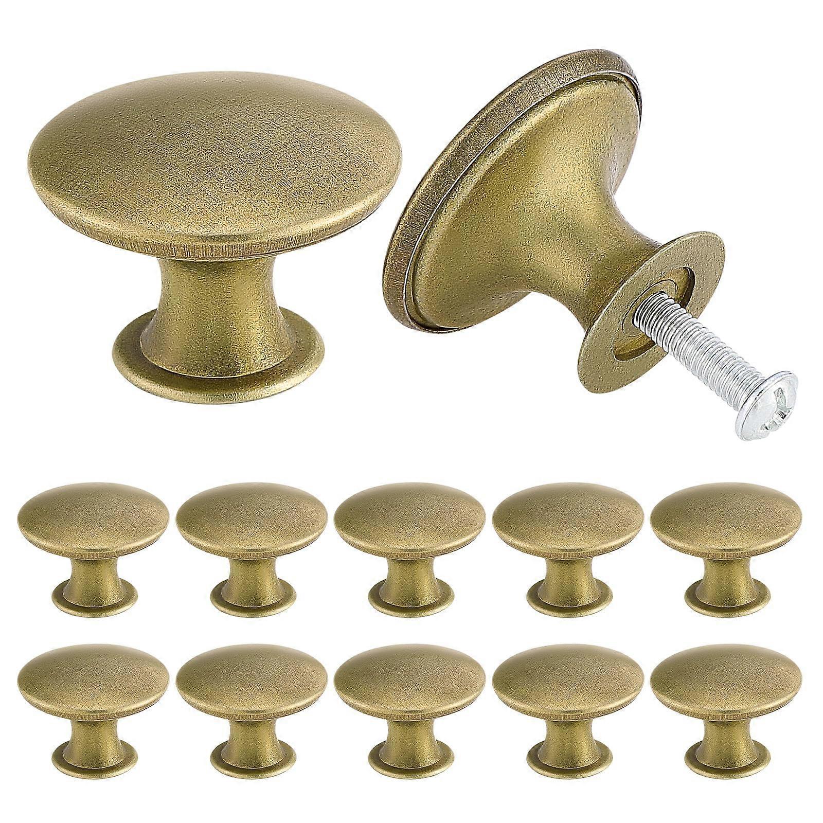 24 Pack Chic Antique Brass Cabinet Knobs for Kitchen Cupboard - 30mm