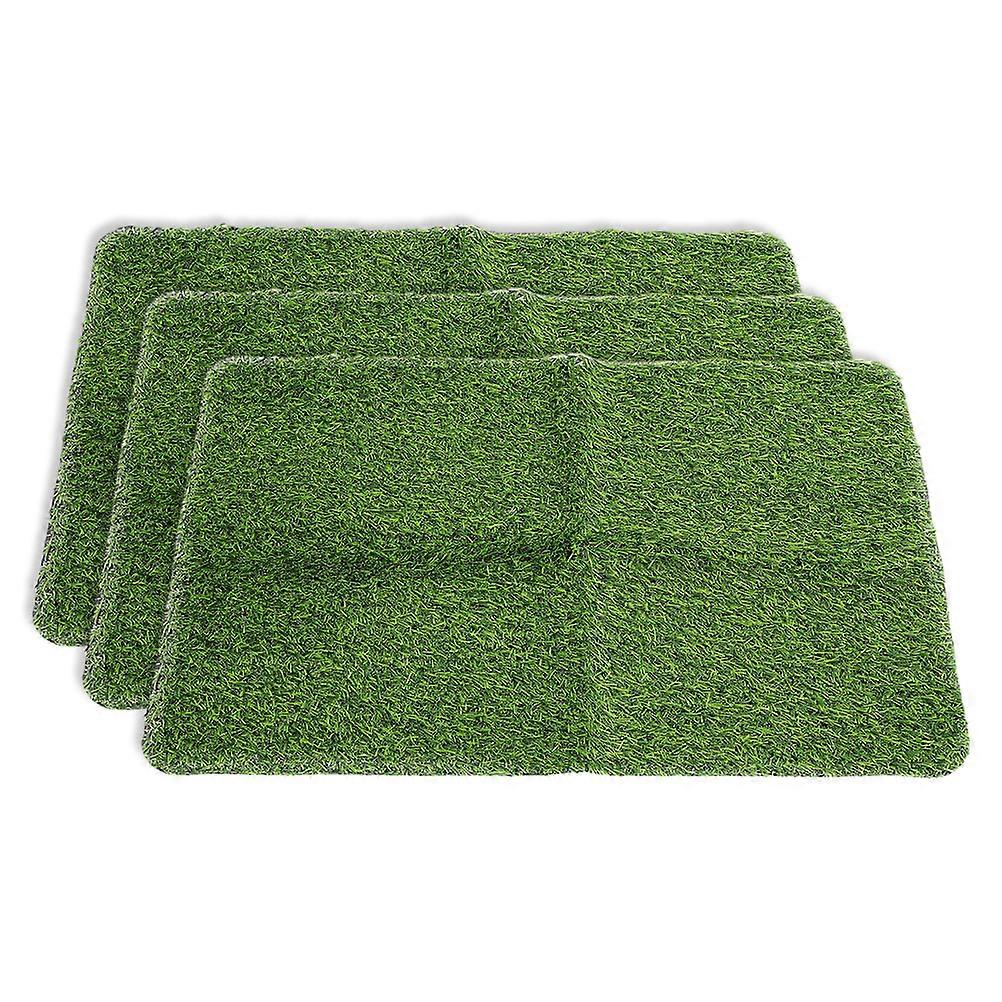 グラスドアマット滑り止めお手入れが簡単耐久性で快適な足触り装飾3個家庭用品グリーン70.00X45.00X1.00CM