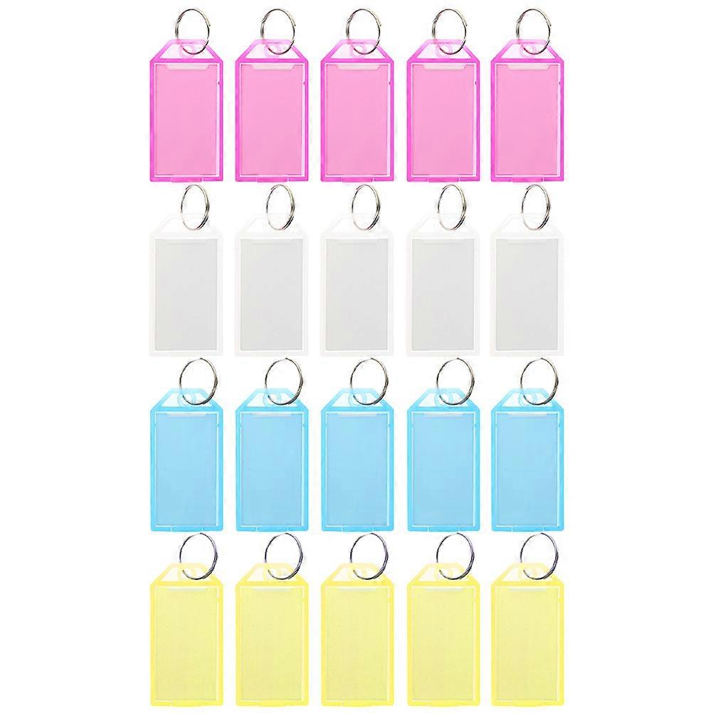 Convenient Label Tags Portable Luggage Tags Key Accessory For Travel Keys White 40Pcs