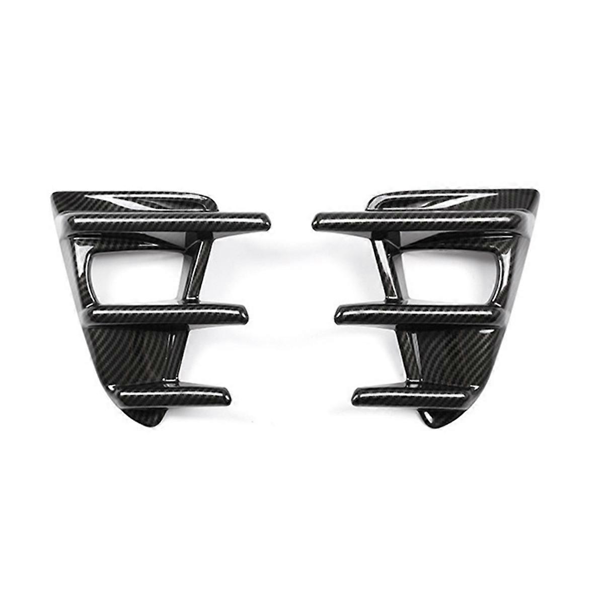 Front Bumper Fog Light Grille Cover Carbon Fiber Pattern