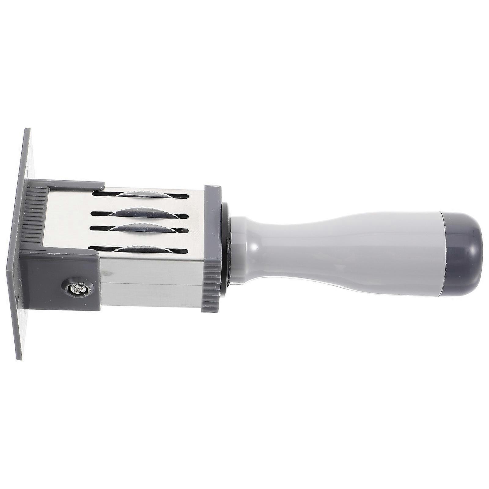 Portable Date Stamper Name And Date Stamp School Use Silver 44*55Mm Embellish Hand Account 1Pack