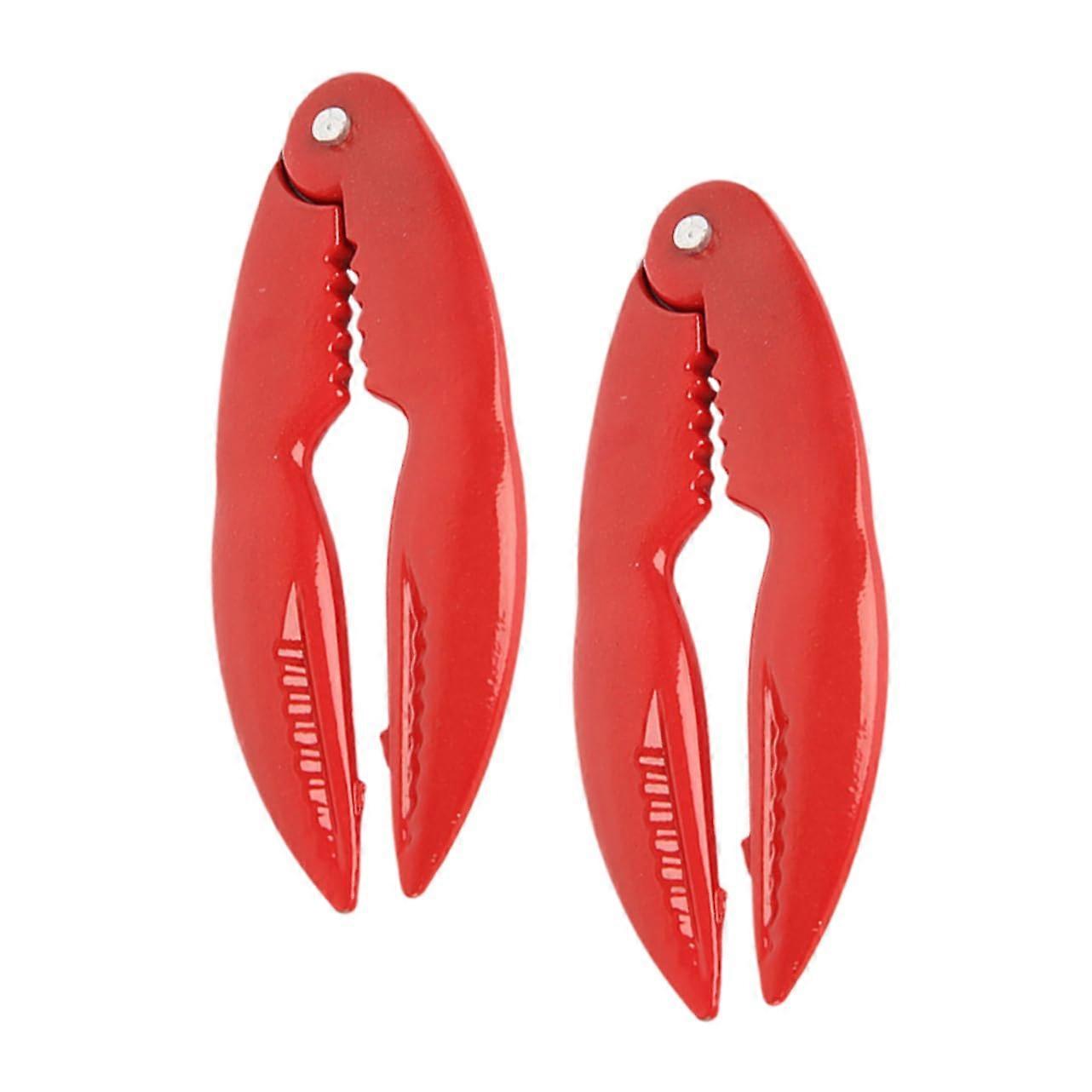 Pack of 2 Pinch for Crab Lobster Scissors Crawling Crab Claw Lobster Tools Crab Tools Utensils for Crab Legs Crab Pine Key Red Aluminium Alloy