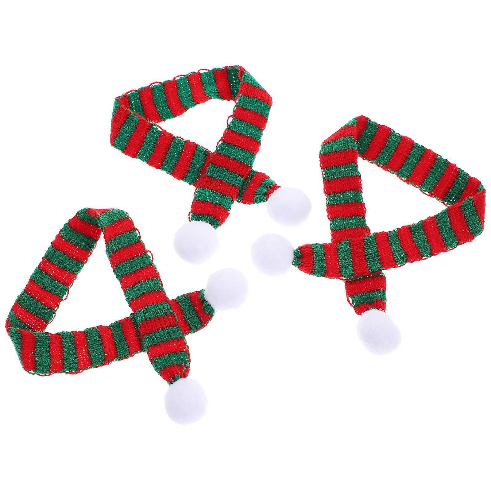 Charming Mini Scarves for Christmas Family Gatherings Fabric present 3Pcs