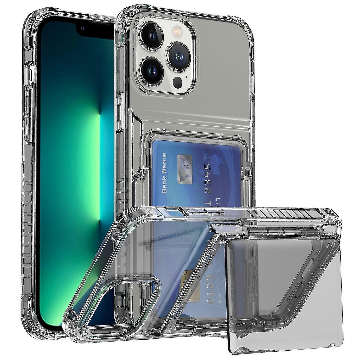 Clear Case with Card Slots for a Smartphone, PC Back and TPU Frame