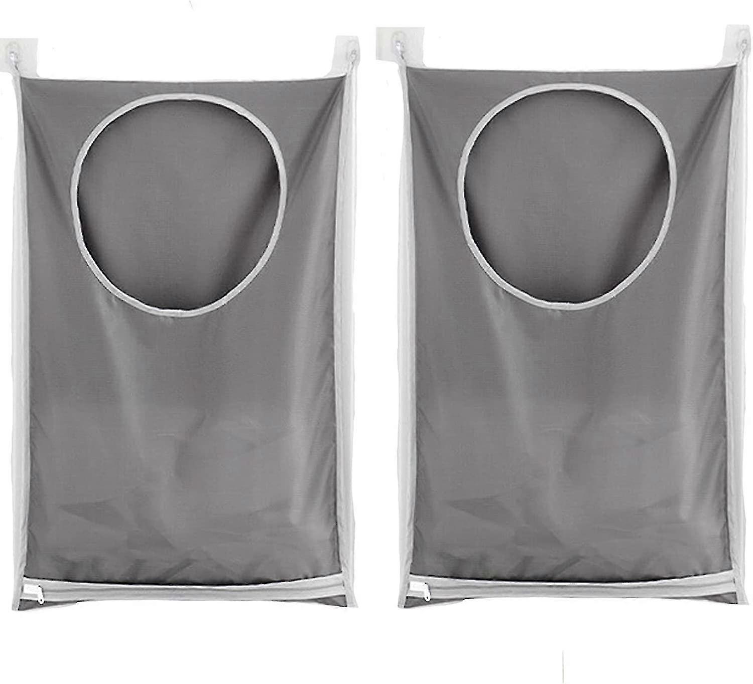 2 Pcs Large Capacity Laundry Storage Bag (Grey)