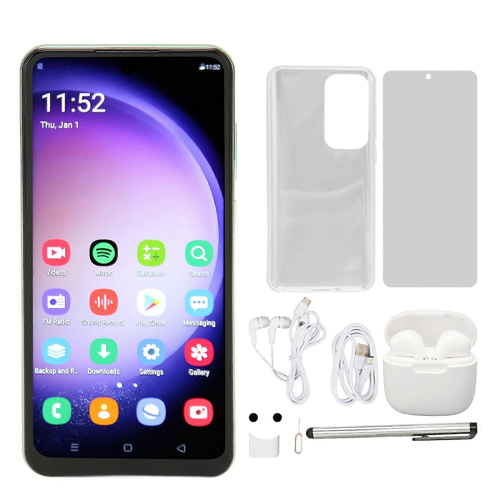 Unlocked 4G Smartphone: 6.6" HD, 8GB+256GB, 24MP Camera, Face Recognition, Android 13