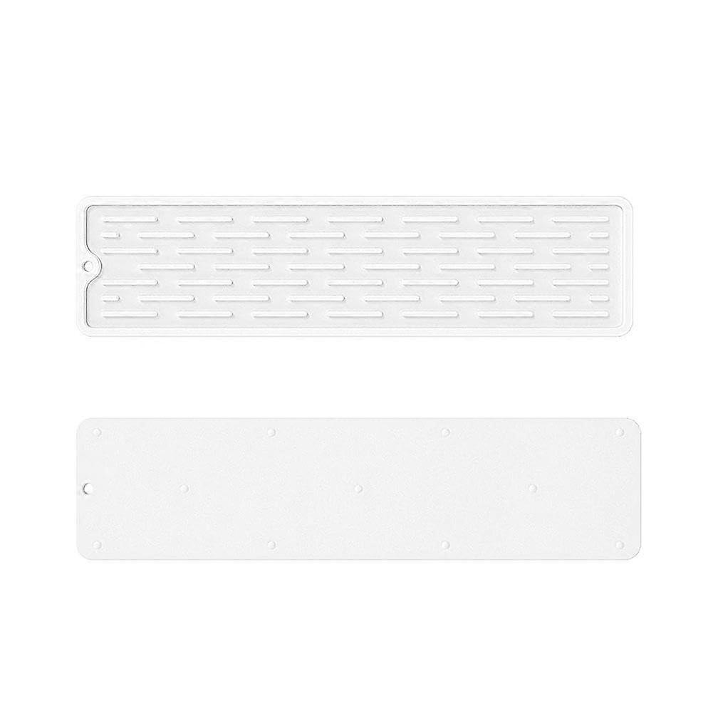 Spritzschutzmatte für Wasserhahn Silikon Wasserhahn Pad Abfluss-Pad für Waschbecken Arbeitsplatte Weiß Mehrzweckschutz