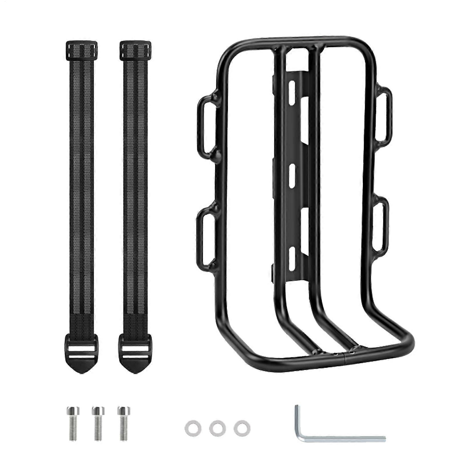 Front Rack Carrier For Bicycle Front Fork, Cargo Pannier Holder For Road Bike, Lightweight Alloy, Adjustable Design
