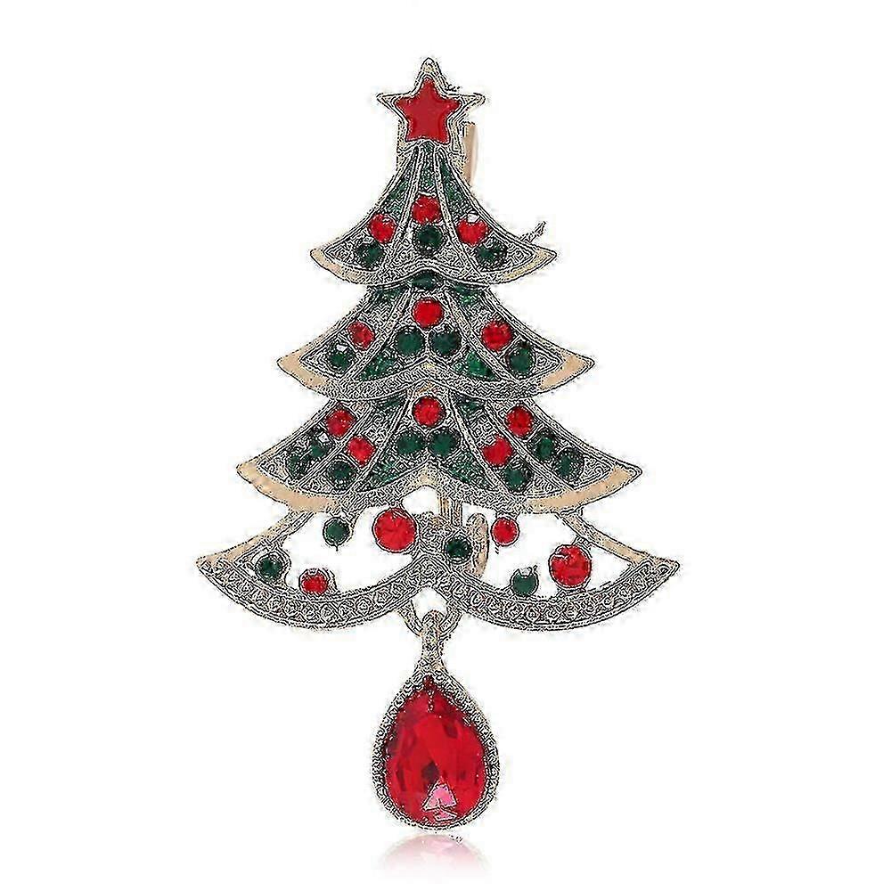 1PC Christmas Brooch Pin, Rhinestone Crystal