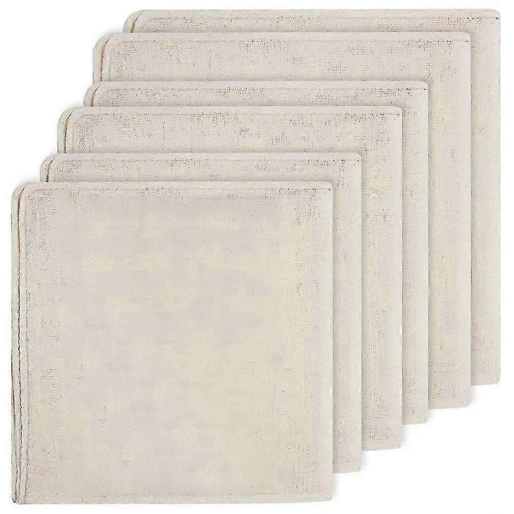 6 Pack Unbleached Pure Cotton Muslin Square Cloths for Cooking Cheese