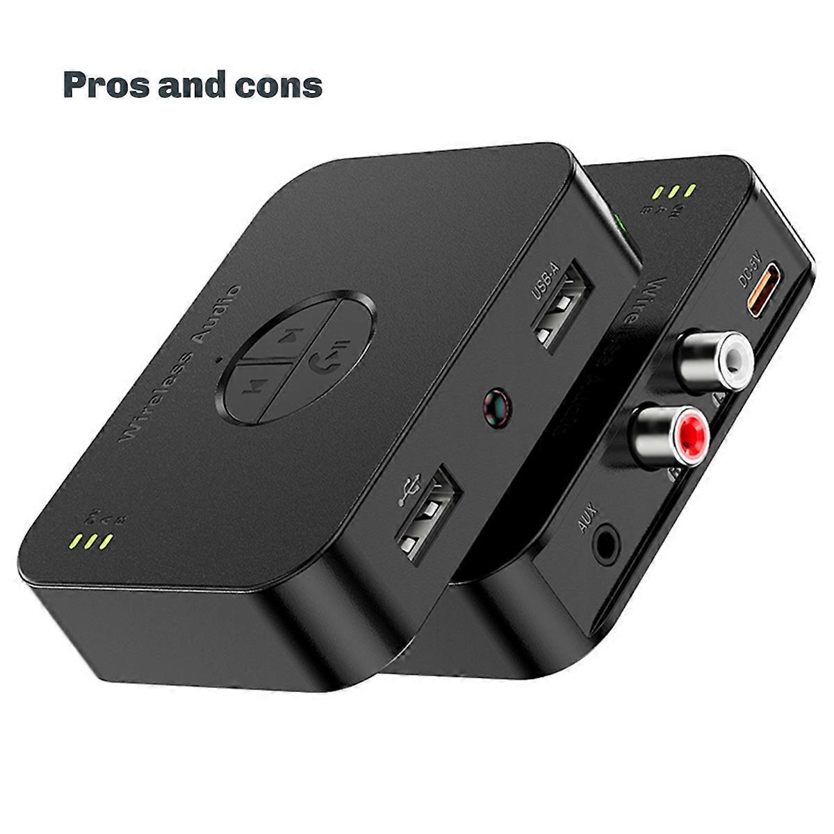Bezdrátový Bluetooth 5.4 audio vysílač přijímač 3,5 mm AUX adaptér Hifi audio zesilovač univerzální modul s mikrofonem
