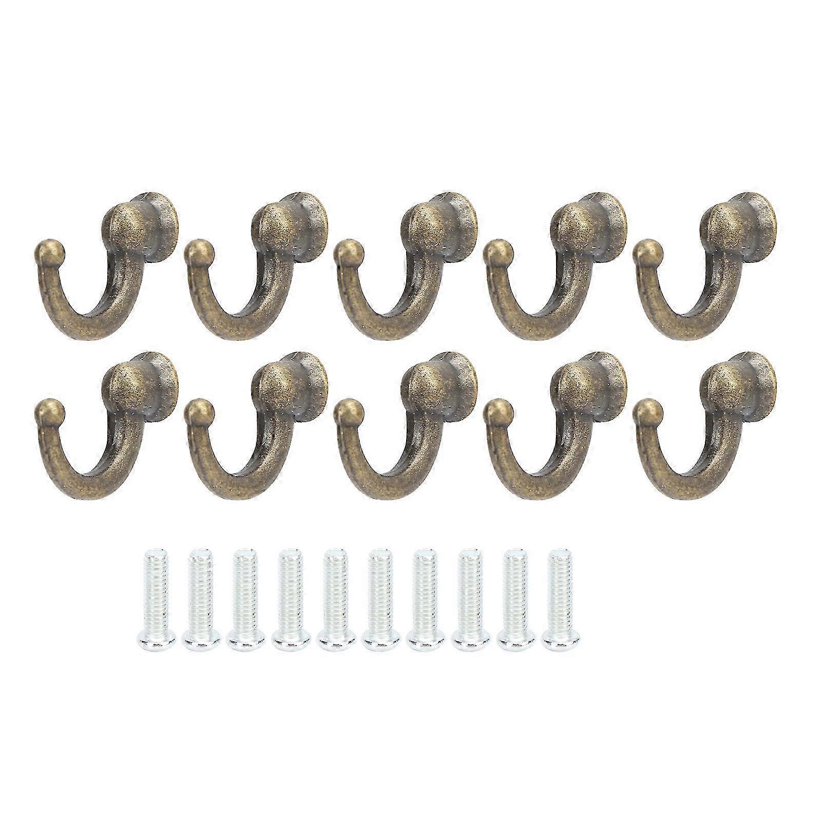 10Pcs Durable Anti-Rust Curtain Tie Backs with Convenient Tassel Hooks for Clothing, Coats, Keys, Towels