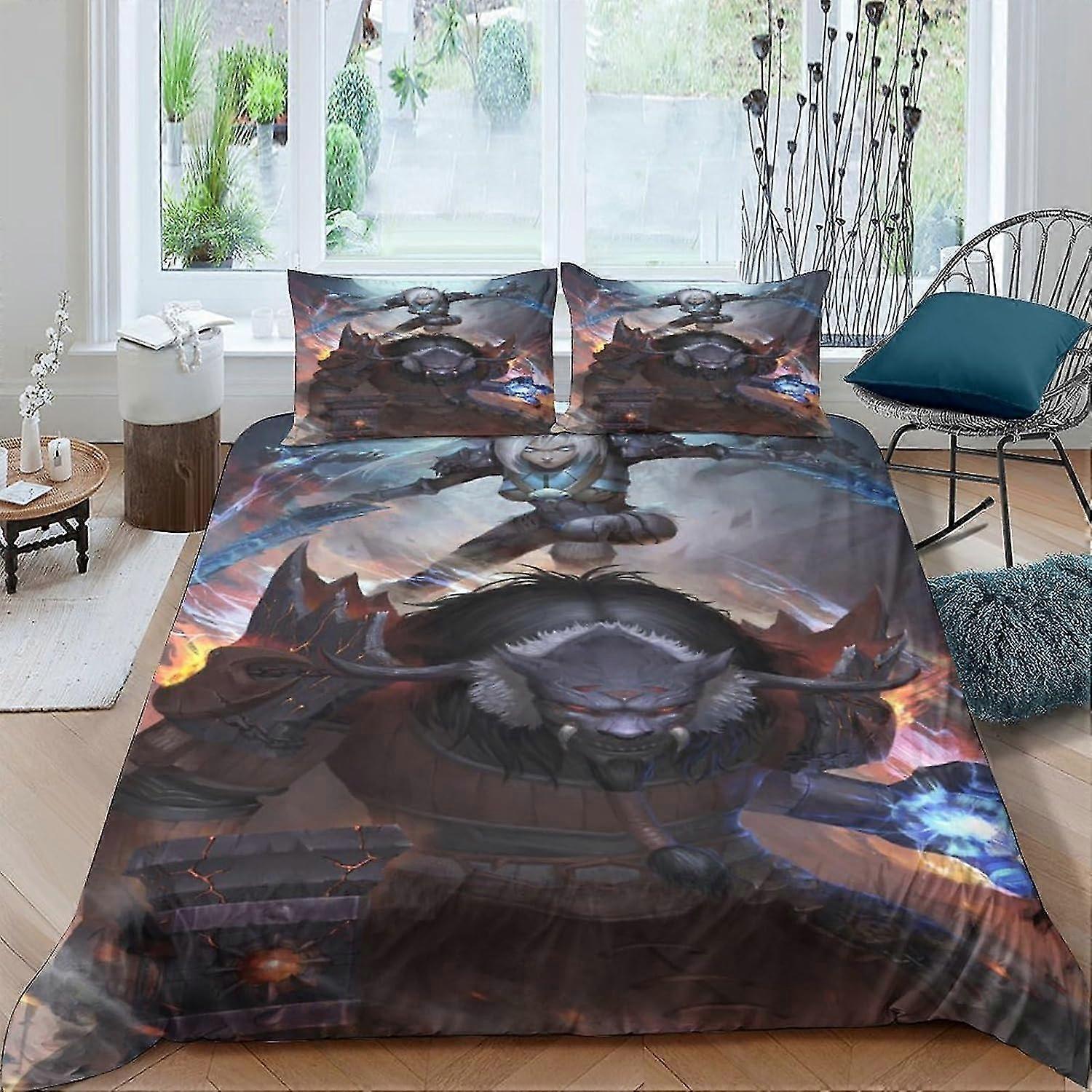 3D Bedding Duvet Cover Set, Soft Microfiber Comforter Cover with Zipper Pillow Cases for Boys and Girls Double