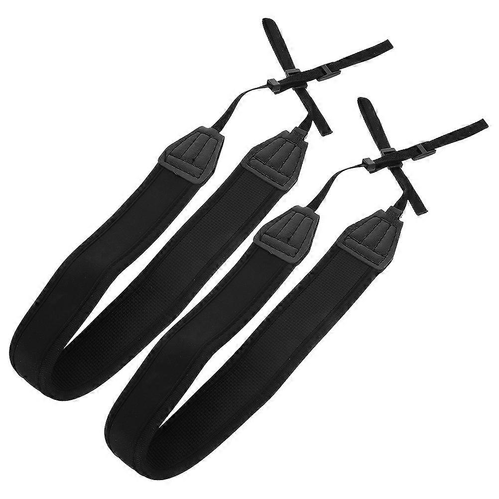 Universal Camera Shoulder Sling Durable Carry Camera And Accessories Long-Term Use Black Neoprene 2Pcs