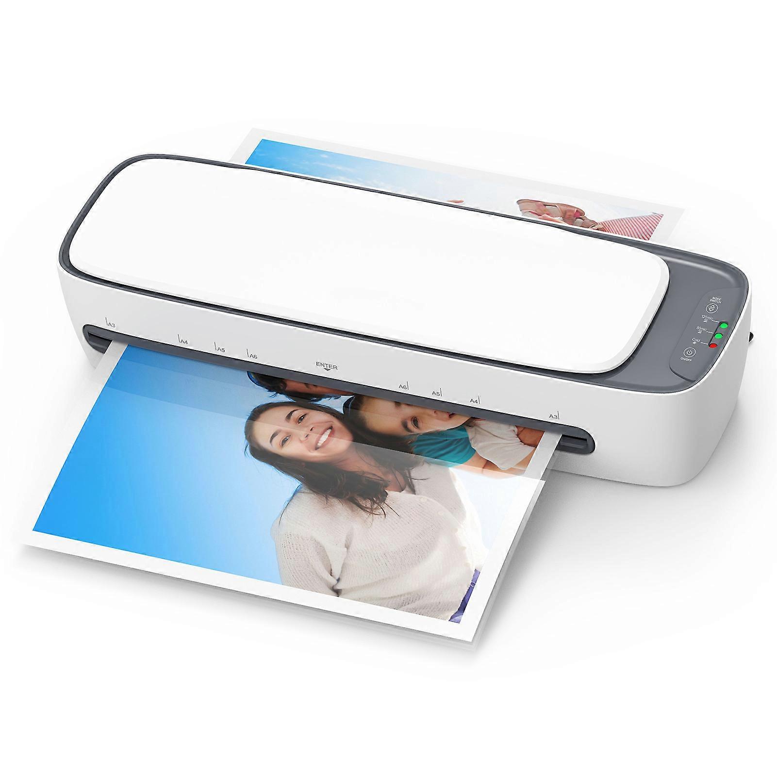 Desktop Laminator Machine Set A3 Size Multifunctional Hot and Cold Lamination 2 Roller System 12.5 inches Max Width with Paper Cutter Trimmer Rounder