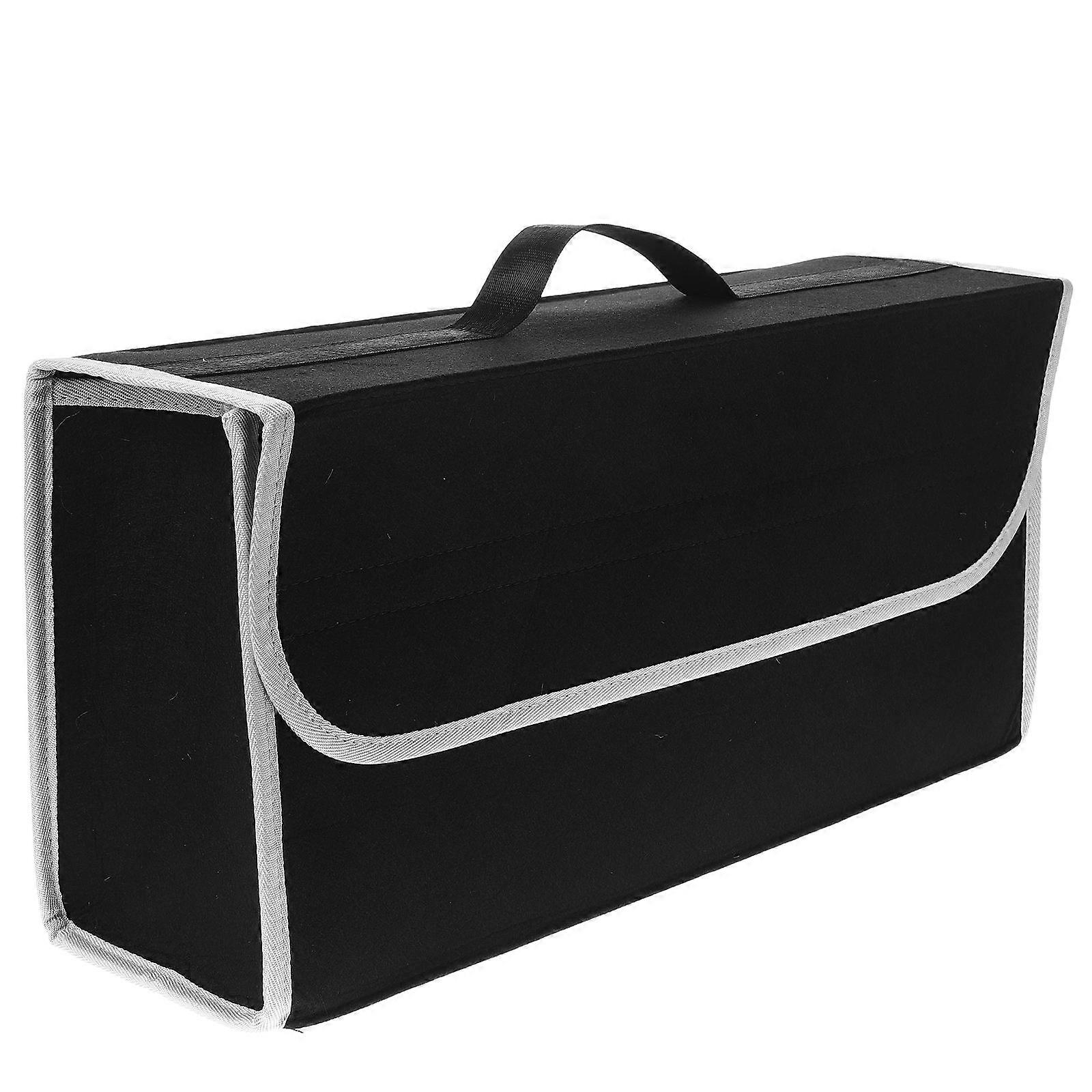 Foldable Felt Car Trunk Organizer Box for SUVs – Multi Compartment Storage Fixation, Easy Installation & Durable Interior Design for Vehicle Storage