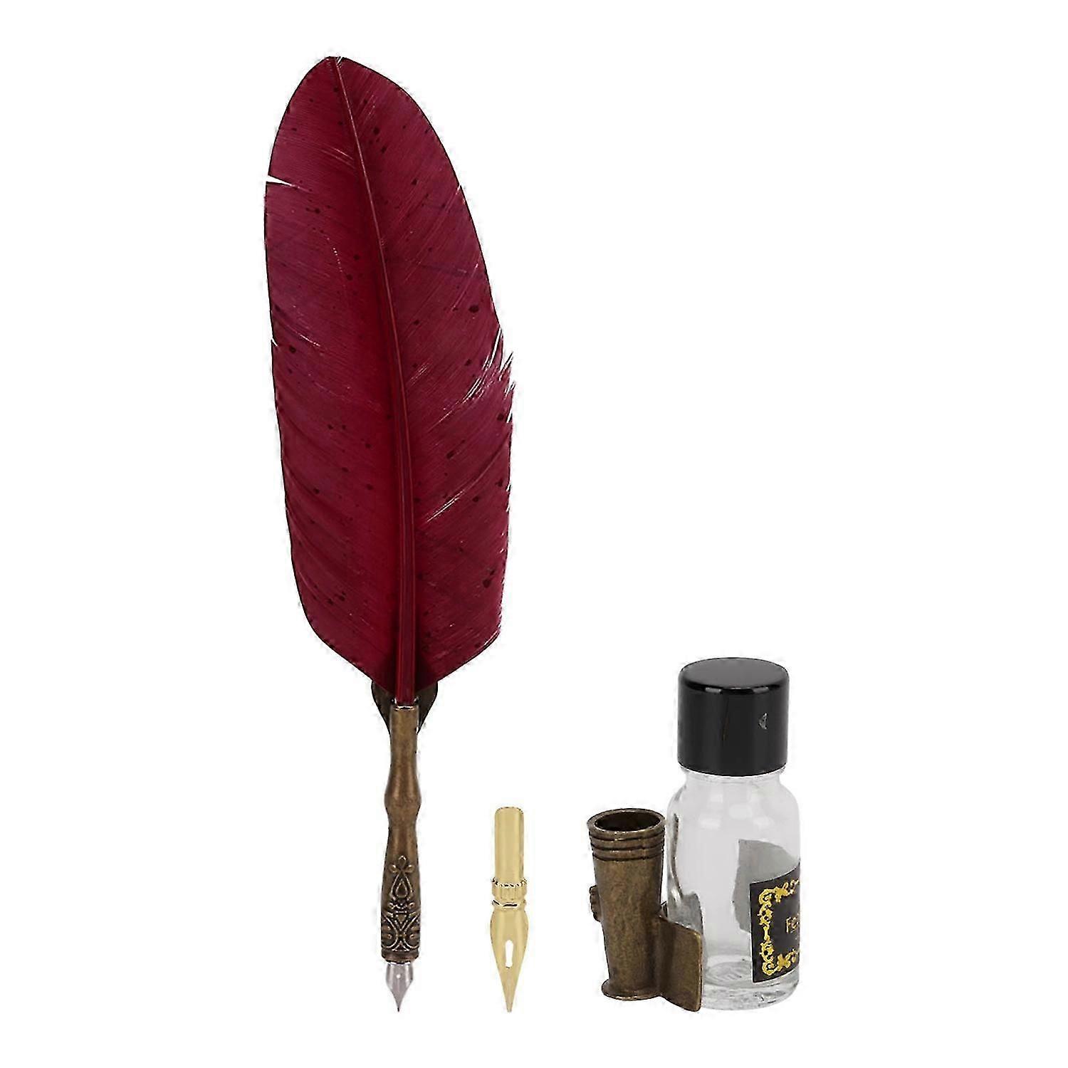 2025 Latest Model Feather Pen Set Durable Creativity Easy Writing Stationery Gift Box for