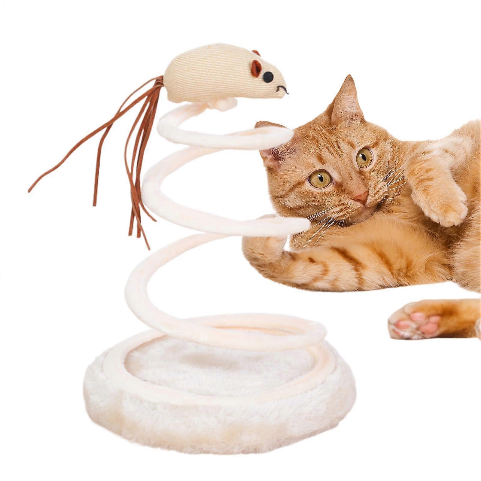 Cat Spiral Spring Toy Interactive Cat Toy, Hunting Training with Mouse Toy for All Breeds Sizes, Boredom Buster for Indoor Play