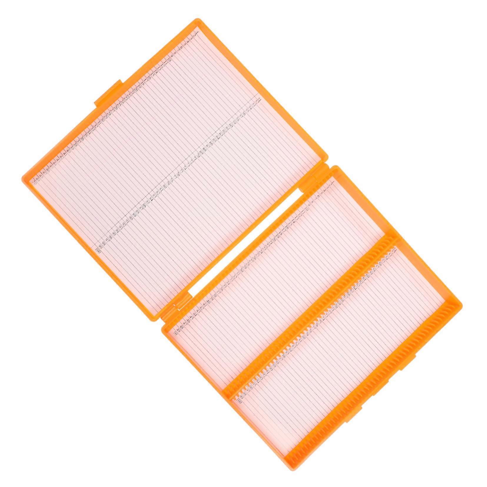 Boxes Sliding Box Empty Slides Microscopic Slides Micro Slides Boxes for Microscope Slides Microscopic Cut Plastic Orange