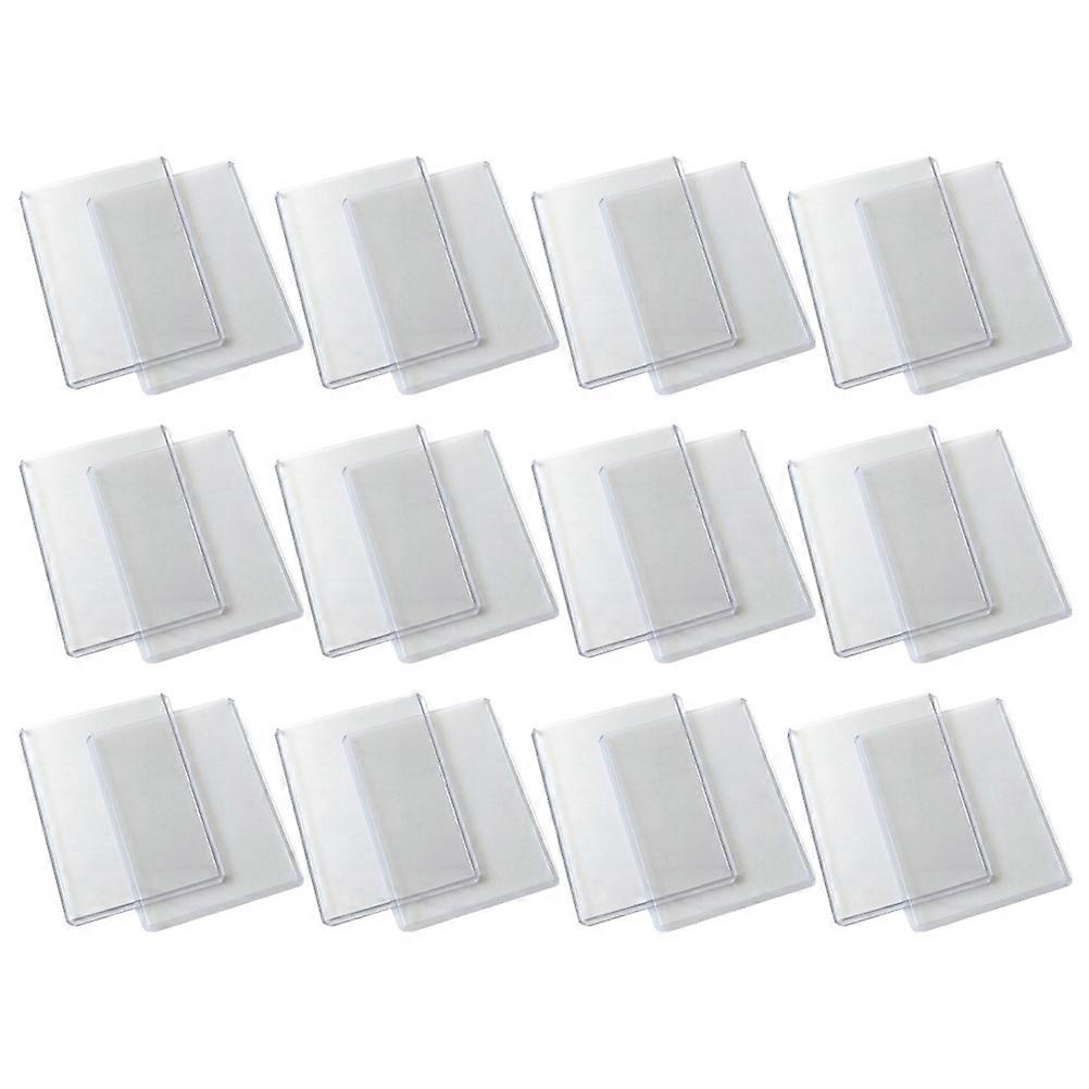 Trading Card Protectors Double-Sided Transparent Design Entertainment Children Adults 50Pcs
