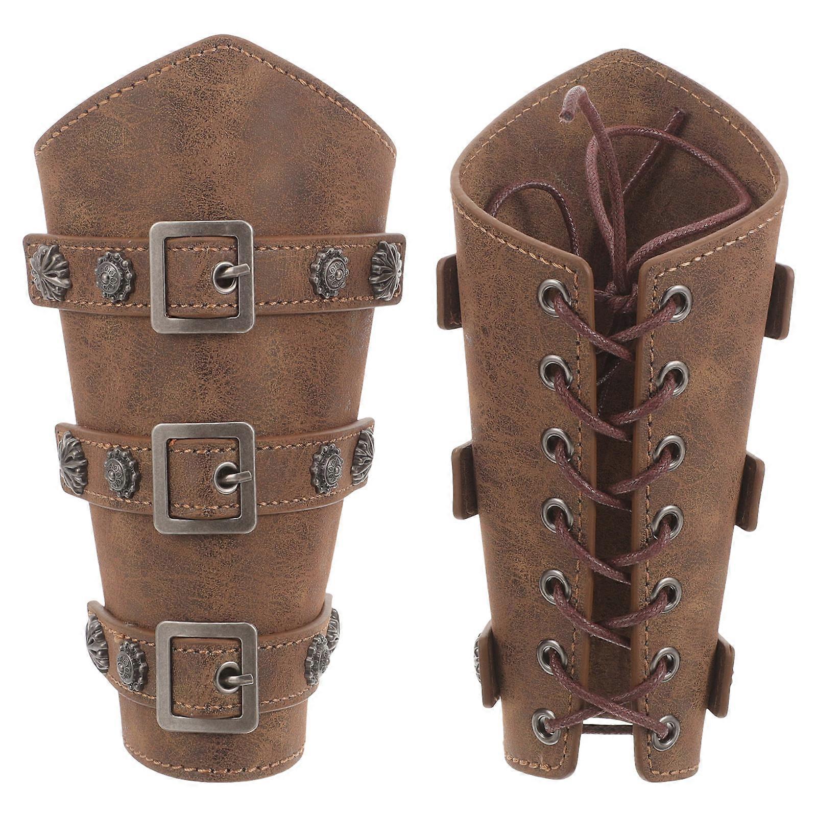 Here's a refined and engaging product description for your **Medieval Style Wristband Vintage Cosplay Accessory**:
**1 Pair Medieval Style