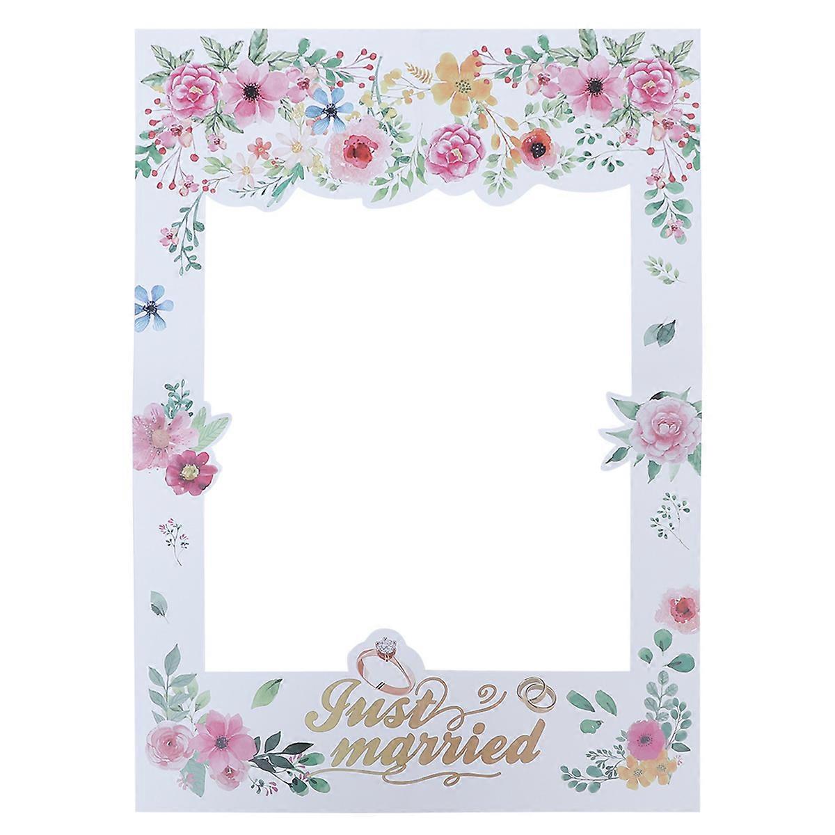 Wedding Party Photo Props Flower Pattern Paper Photo Frame Multi 48 X 68 X 0.1Cm 2Pcs