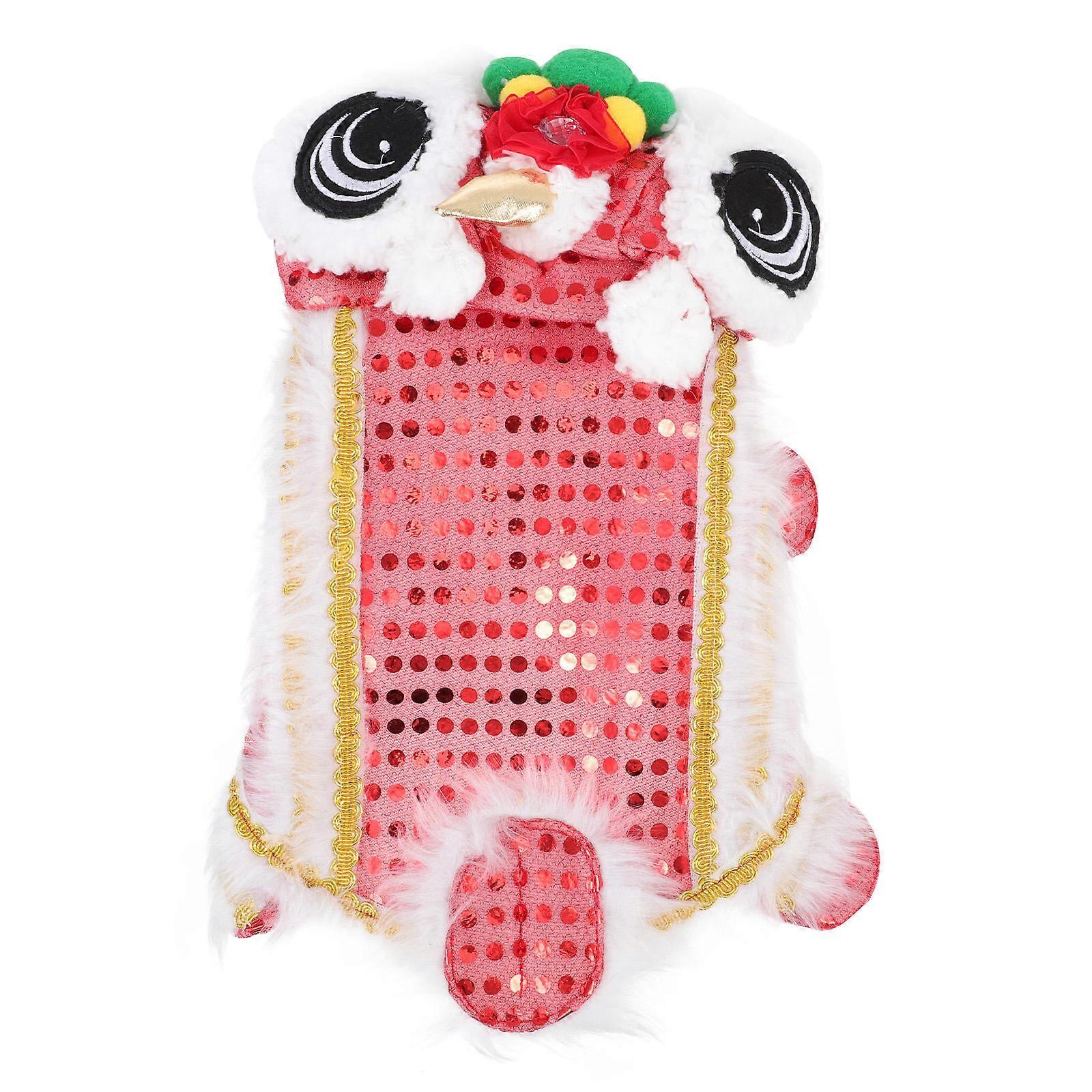 1Pc Funny Dog Dance Lion Costume for New Year Festive Clothes Lovely Pet Outfit