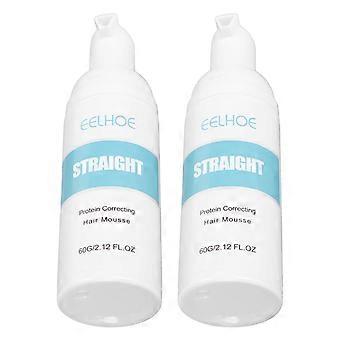 2pcs Haarmousse für glattes Haar Anti Frizz Prevent Spliss Feuchtigkeitsspendendes glattes Haar Mousse 60g