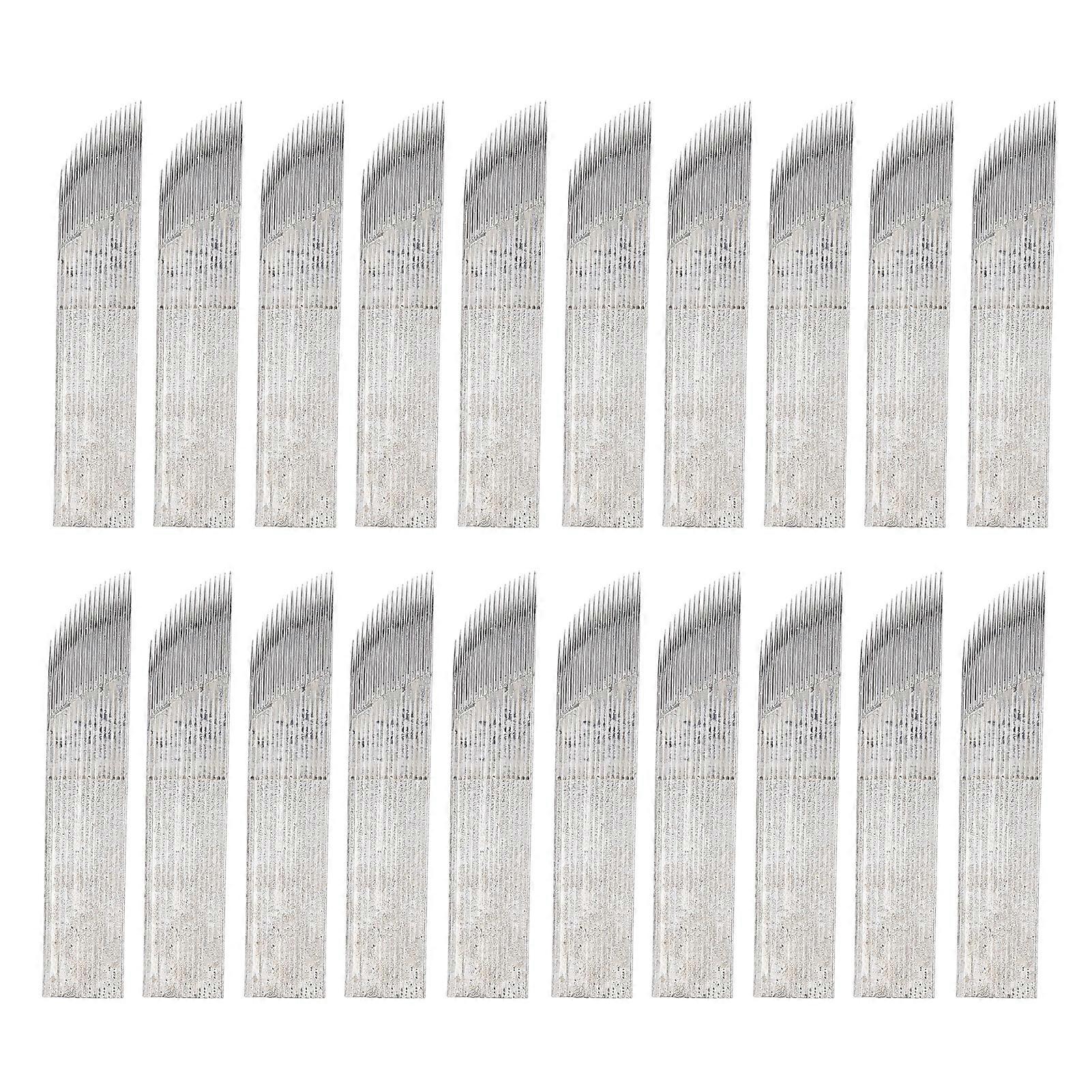 50pcs SemiPermanent Eyebrow Needle Blades Manual Microblading Pen Eyebrow Needle(0.25mm 17pin )