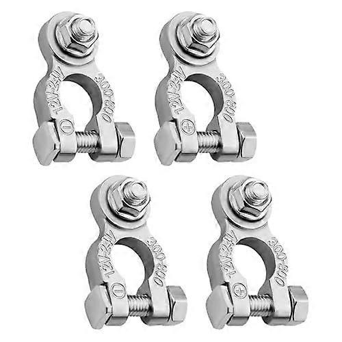 Universal Battery Terminal Set: Includes 4 pieces (2 positive, 2 negative) of car battery terminals. Compatible with 12V/24V batteries in vehicles, mo