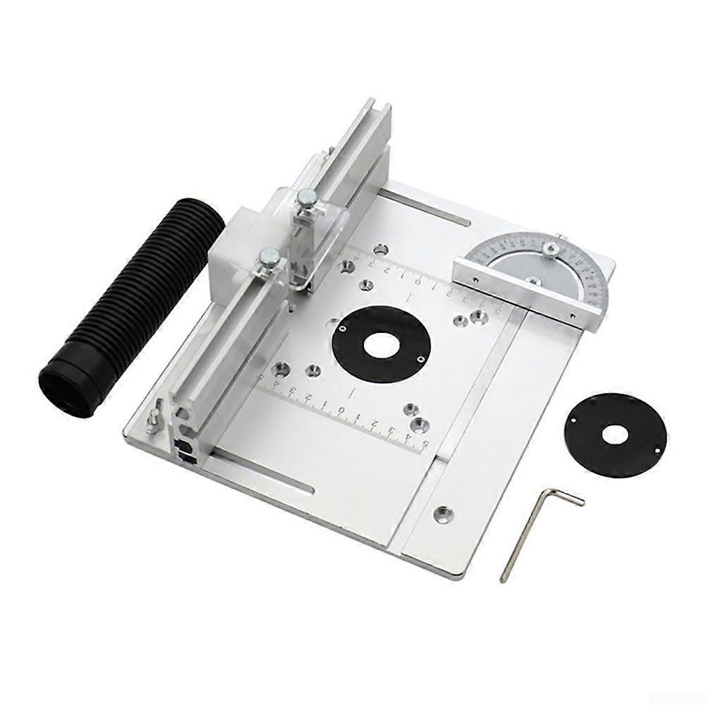 Insert plate for router table, folding table for woodworking trimmer, jigsaw trimmer made of aluminum alloy