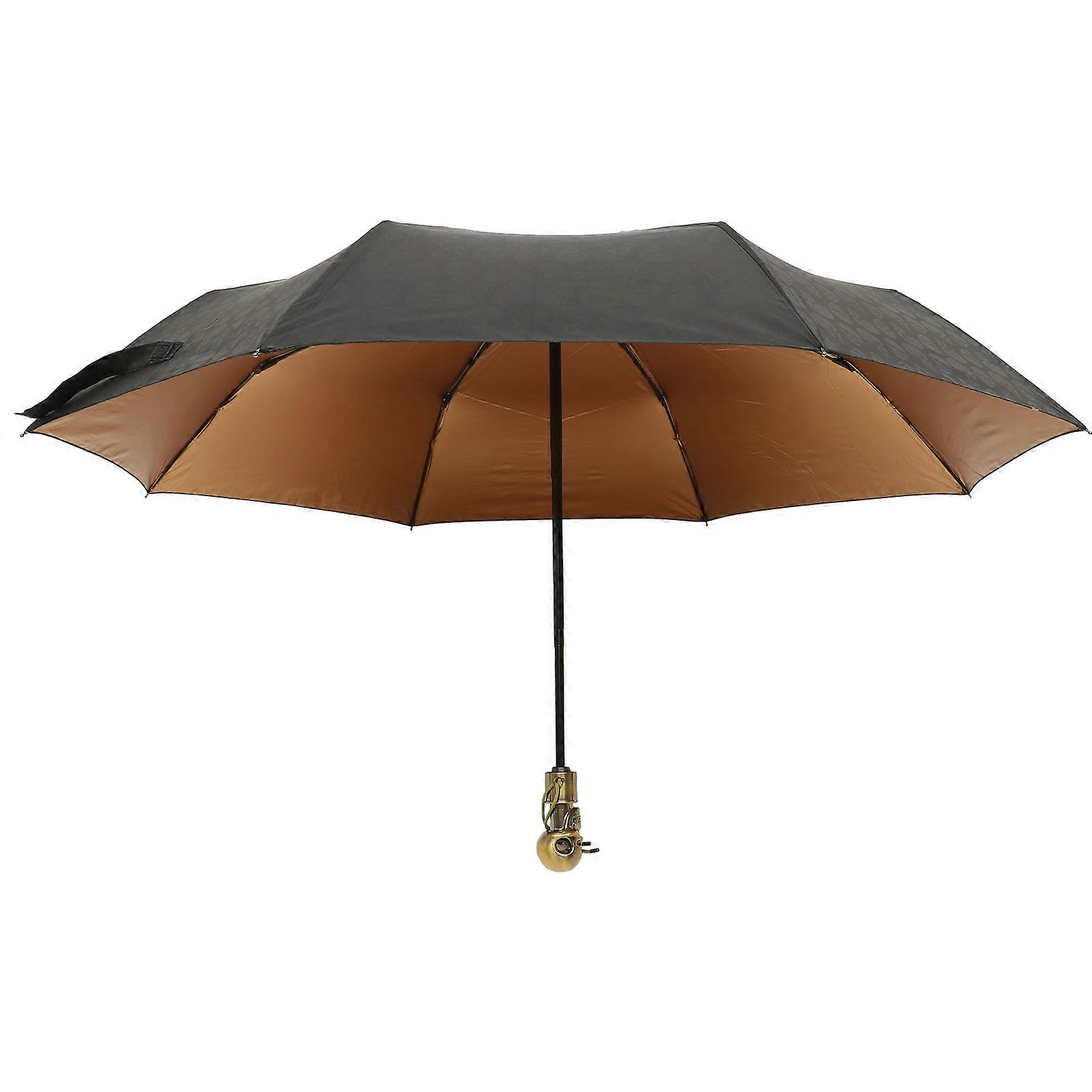 Skull Head UV Protective Travel Umbrella – Lightweight Collapsible Sun & Rain Umbrella for Easy Carrying & Festivals