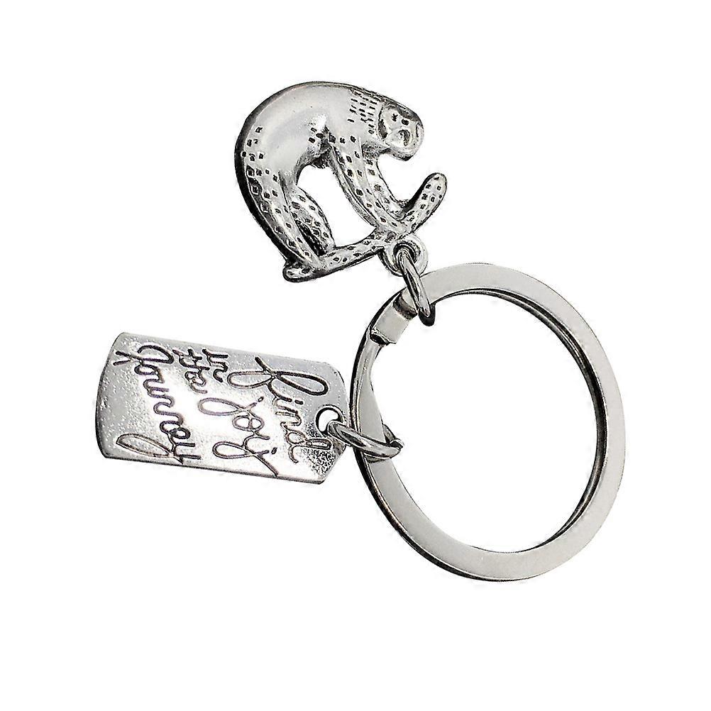 Adorable Sloth Key Chain with Excellent Craftsmanship for Decor Silver Color Metal Material