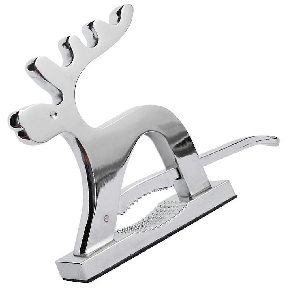 Zinc Alloy Walnut Cracker Tool with Deer Shape Design for Decor Silver 3.5 x 1.8 x 2.1 inches