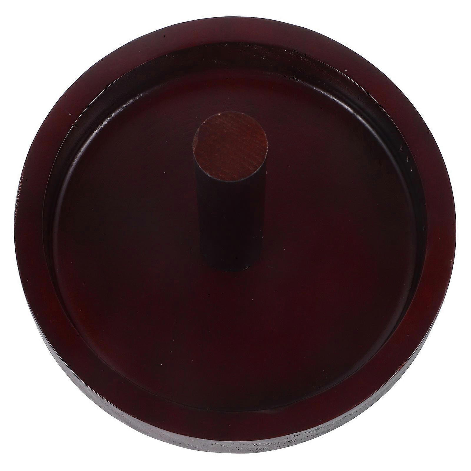 Sturdy Wooden Pool Chalk Holder for Home Use Dark Brown Color Suitable for Various Billiard Tables 6.5 inches