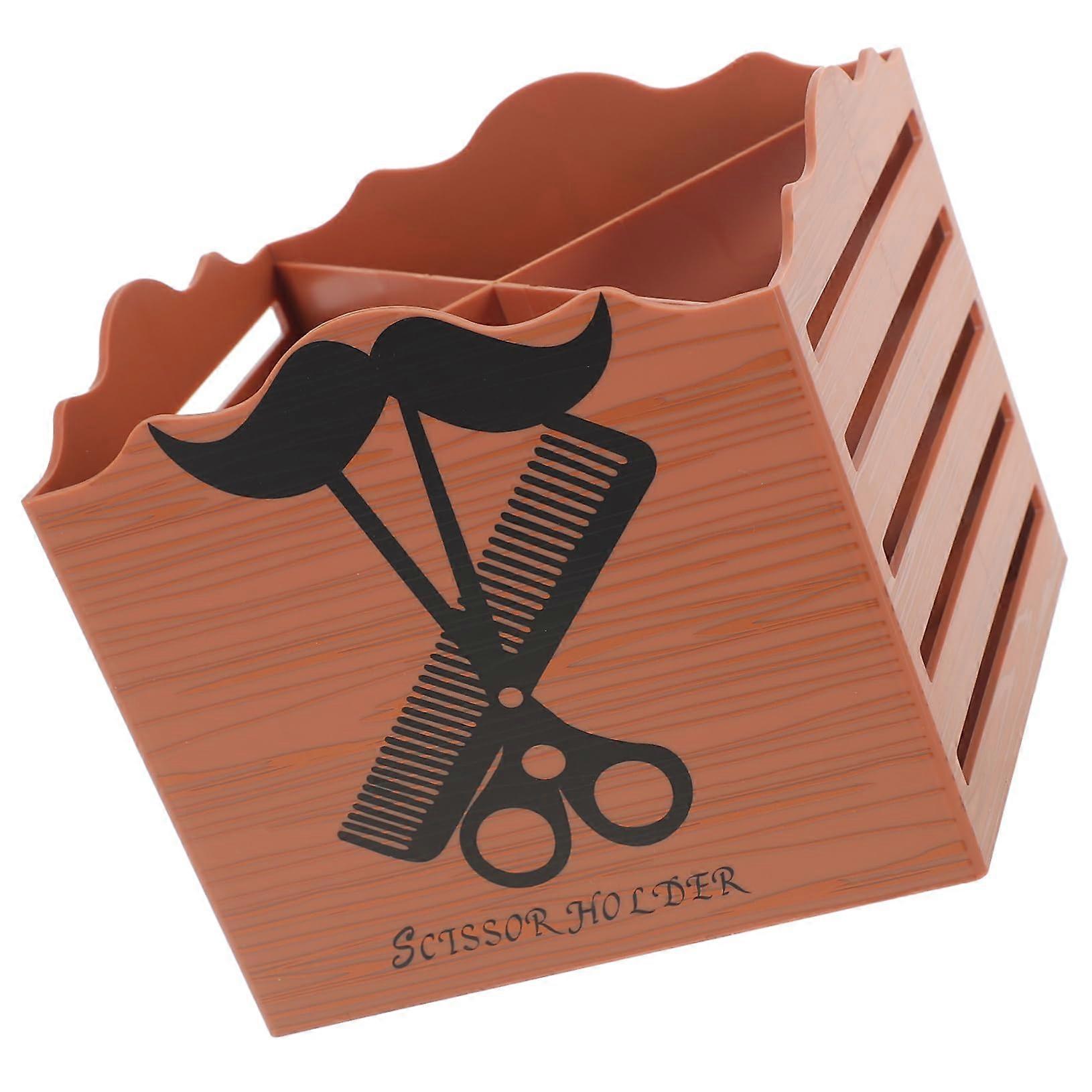 Barbershop scissor holder, Desktop scissor holder, Salon scissor storage box