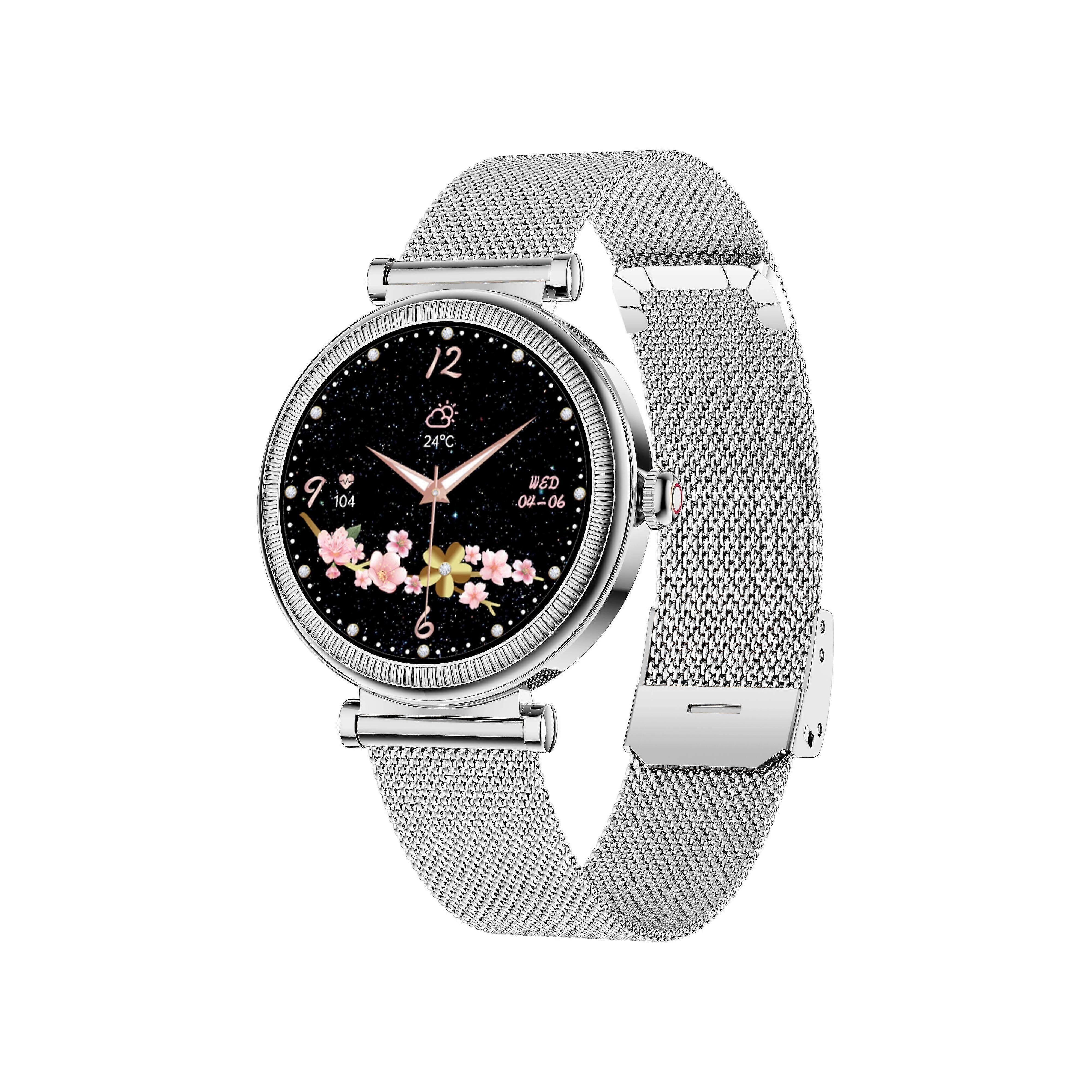 Smartwatch 1.27 inches Bluetooth calling 100+ sports modes health monitoring - Silver