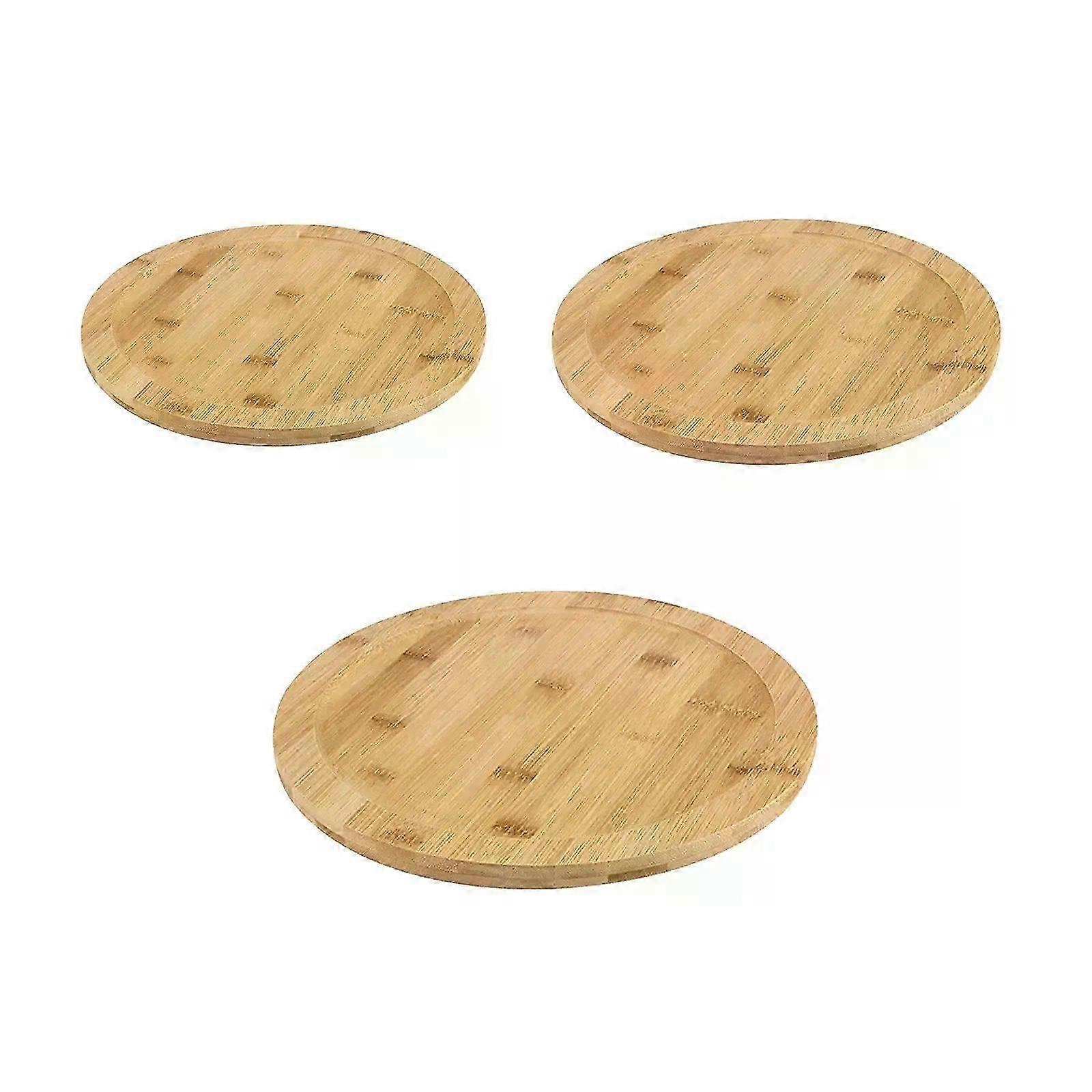 Cake Stand Turntable Wood Serving Platter Rotating Board Revolving Wooden Rotating Dining Plate Fit For Countertop Pantry