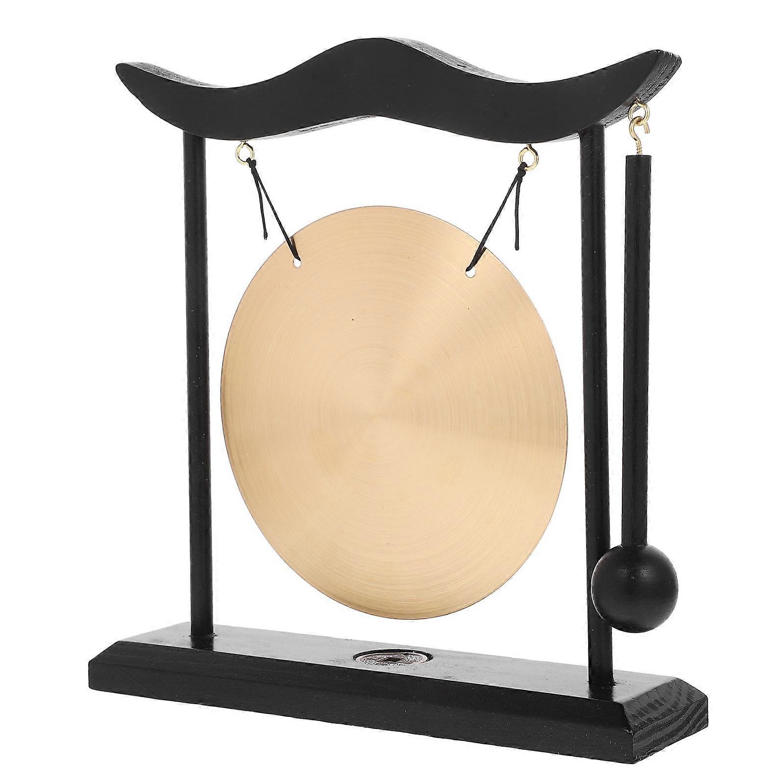 Rain Instrument Zen Table Gong Meditation Aid Wooden Material 1Set