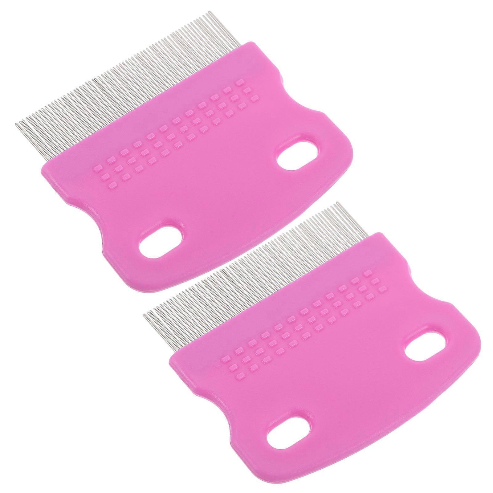 Baby Comb Set Fine Tooth Comb For Dandruff Removal Gentle Hair Care Scalp Massage Violet 2Pcs