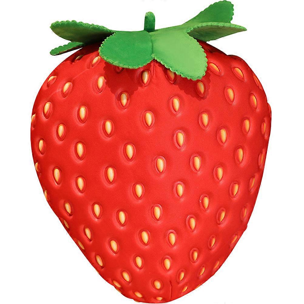 Strawberry Pillow Plush Strawberry Throw Pillow Stuffed Fruit Pillow Soft Red Plushie Pillows For Hugging Pillow