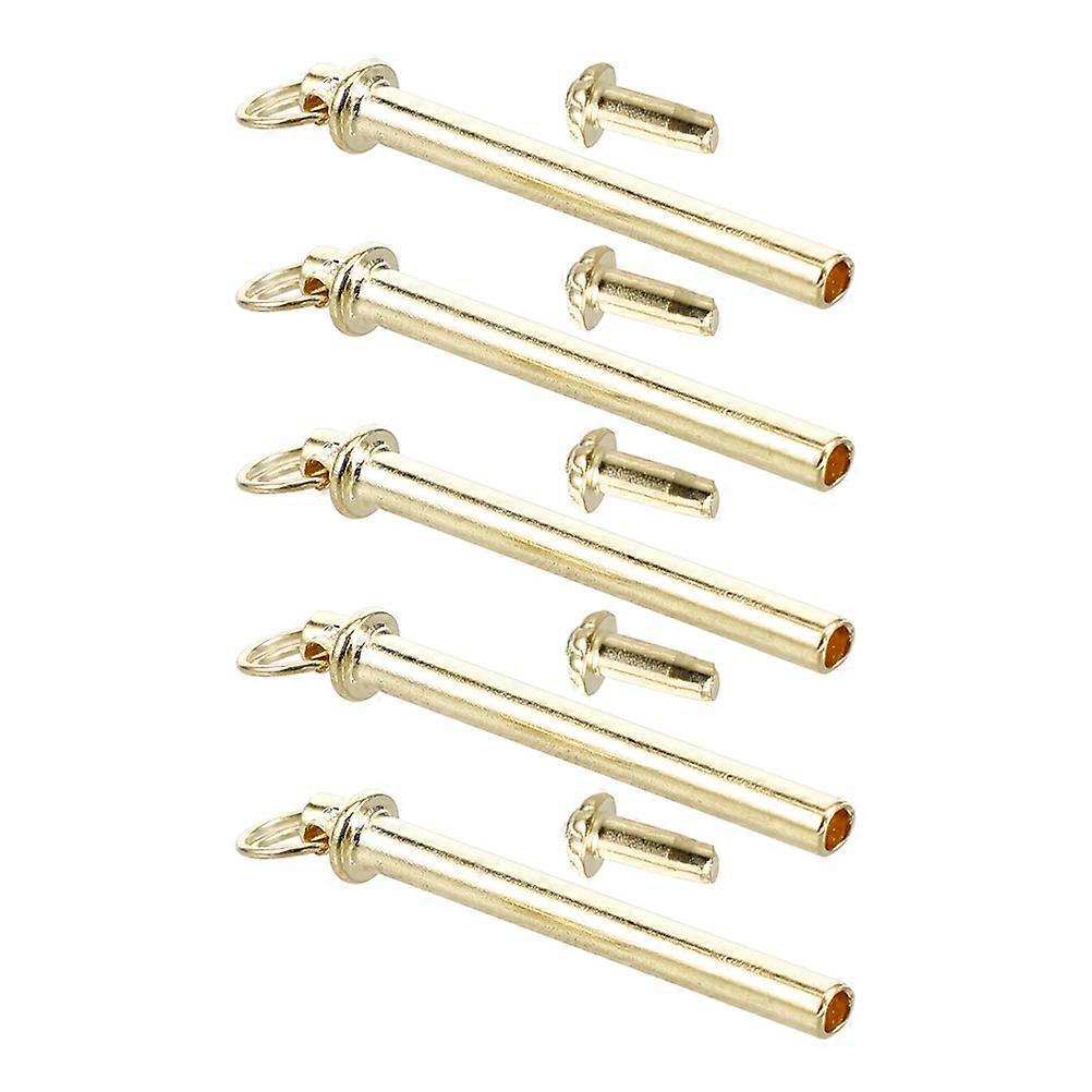 Hand Fan Rivet and Nuts 5Sets Golden Iron Shaft Rivet for Crafts Diycreativity