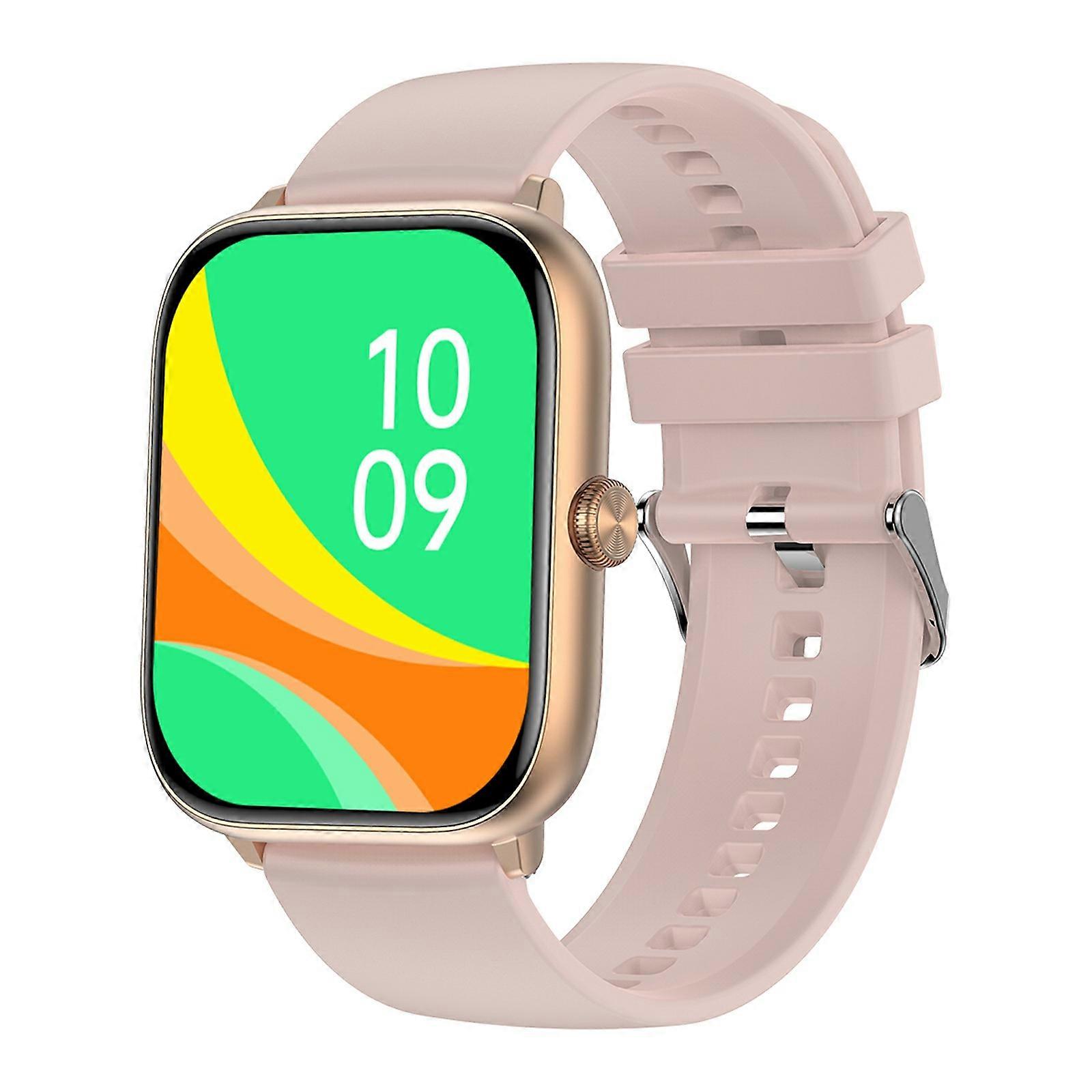 TKdaddy T22 2.06" AMOLED Screen Smart Watch with Bluetooth-compatible Calling, Encoder, Multi-Mode Sports Pink