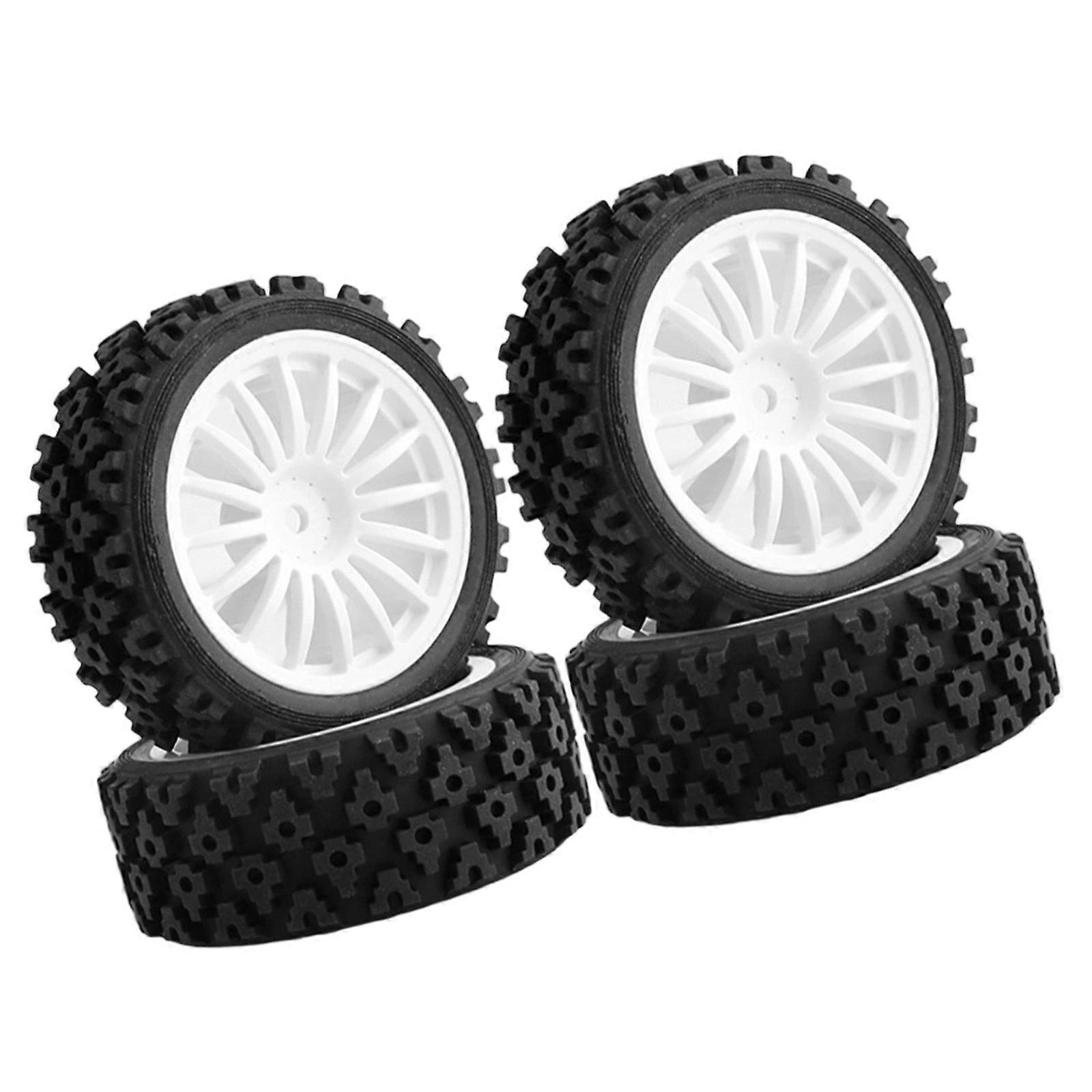 All Terrain 70MM Drift Tires High Friction Extended Durability Quick Change System For Toy Car Racing And Customization  White